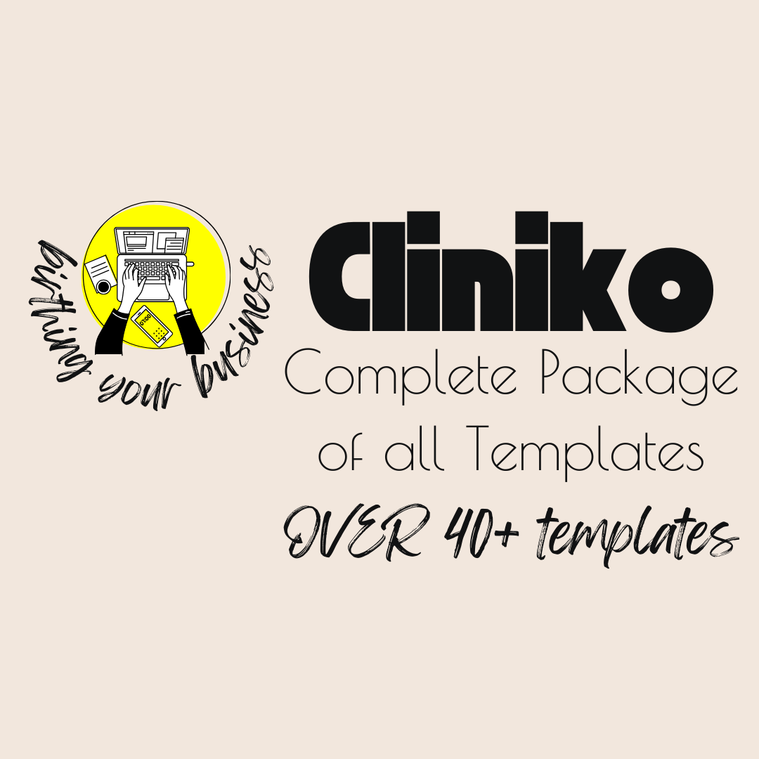 CLINIKO - Complete Package with over 40+ templates ready for instant use!